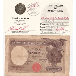 25 LIRE BIGLIETTO DI STATO 27.9.1923  MB/BB